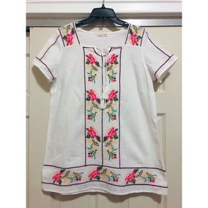 Embroidered Short Sleeved Top